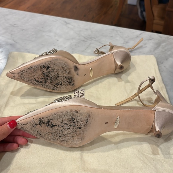 Badgley Mischa Gold, Pointed-toe embellished heels, Size 8 - Picture 7 of 8